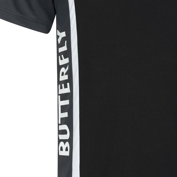 Butterfly Saijo T-Shirt - Black - Side - Close-Up